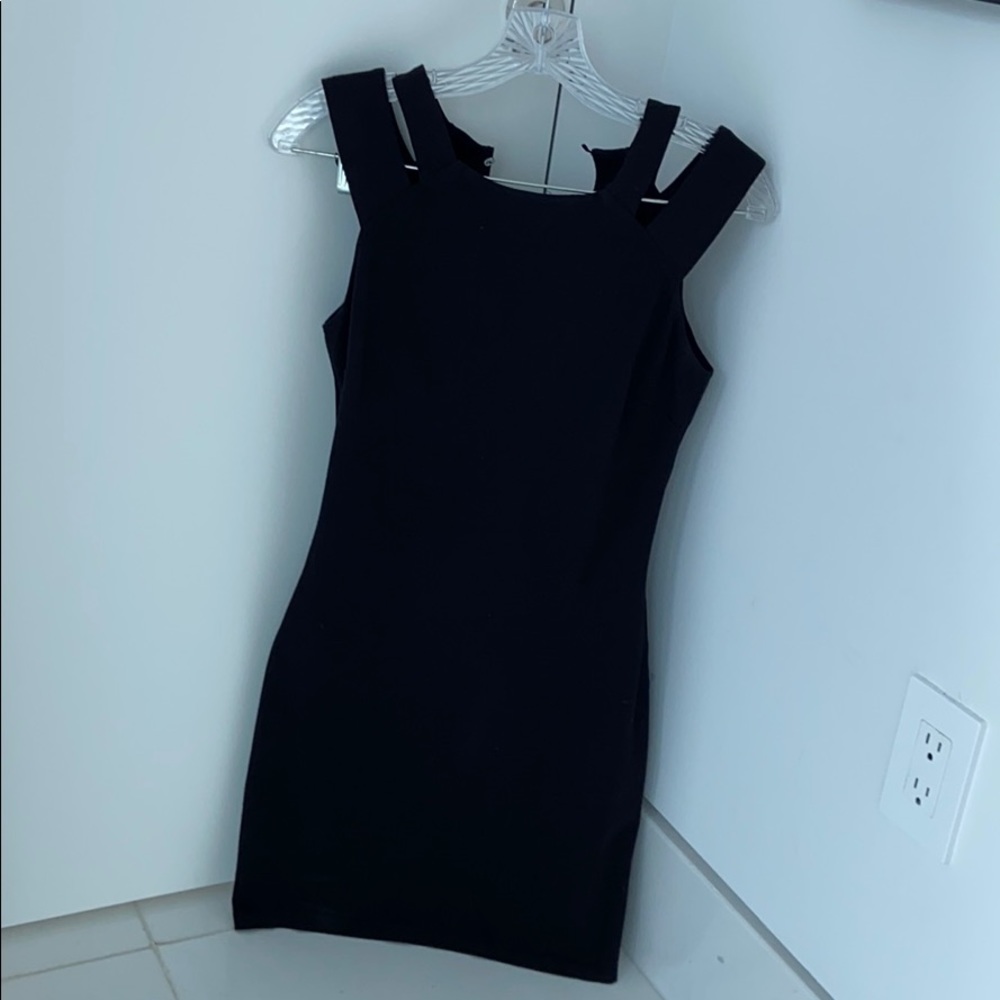 Aqua bodycon sexy black dress medium
